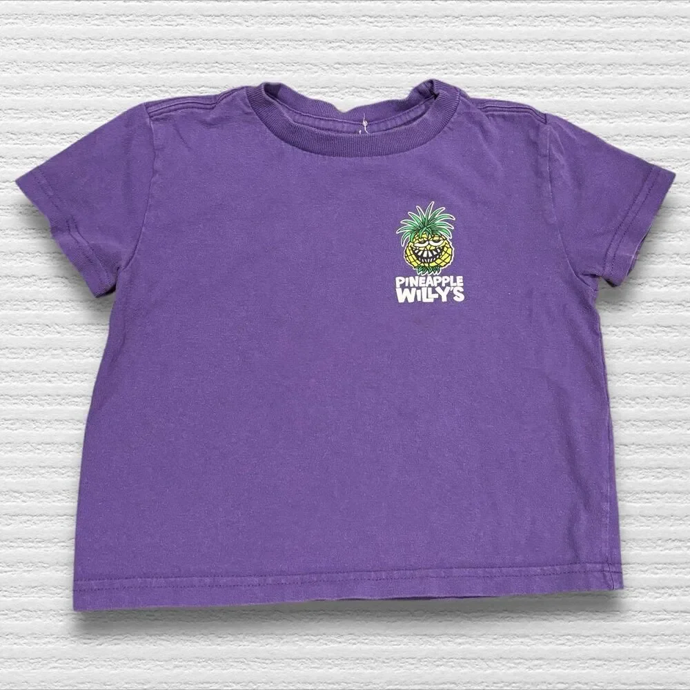 Pineapple Willy’s Tee Shirt Toddler 4 Purple